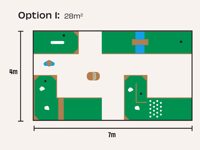Layout Option 1: 7m x 4m configuration